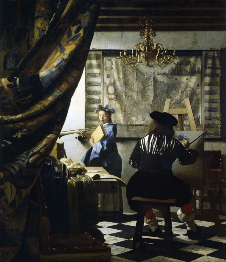 The Artist in His Studio by Johannes Vermeer