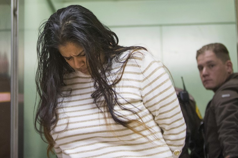 Purvi Patel is taken into custody after being sentenced to prison for feticide and neglect of a dependent, March 30, 2015, at the St. Joseph County Courthouse in South Bend, Ind. (Photo by Robert Franklin/South Bend Tribune/AP)