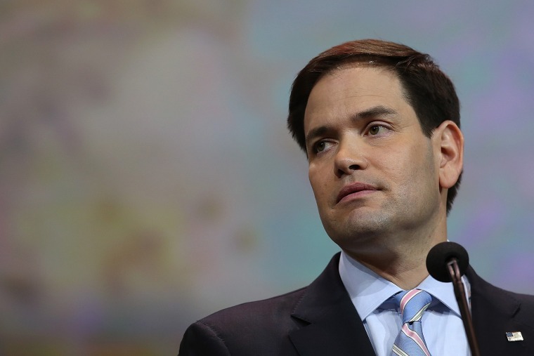U.S. Sen. Marco Rubio (R-FL) speaks during the NRA-ILA Leadership Forum at the 2015 NRA Annual Meeting & Exhibits on April 10, 2015 in Nashville, Tenn. (Photo by Justin Sullivan/Getty)