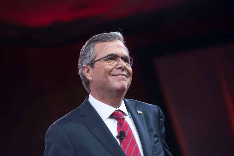 Former Florida governor Jeb Bush speaks at the annual Conservative Political Action Conference (CPAC) at National Harbor, Md., on Feb. 27, 2015. (Photo by Nicholas Kamm/AFP/Getty)