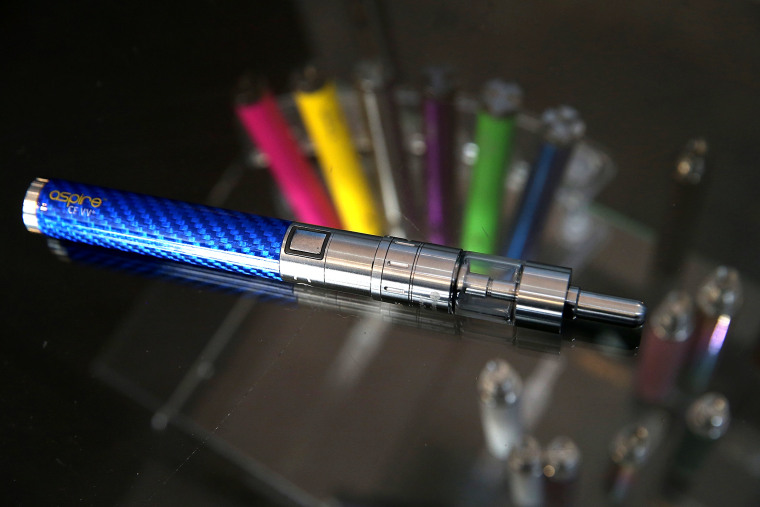 E-Cigarette vaporizers are displayed on Jan. 28, 2015 in San Rafael, Calif. (Photo by Justin Sullivan/Getty)