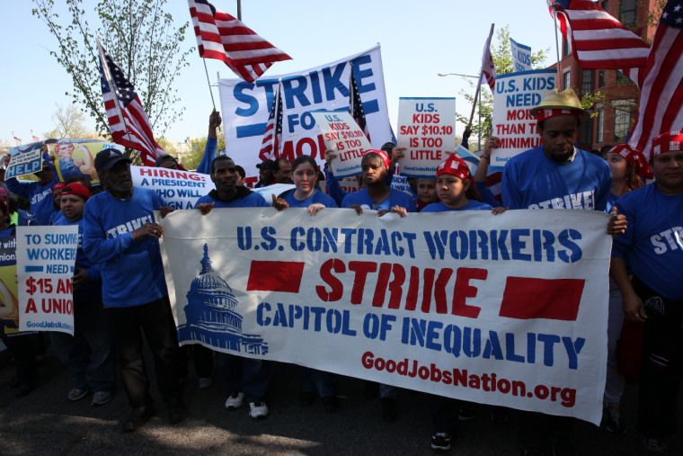 Workers rally for better pay on Capitol Hill. April 22, 2015/Washington, D.C.