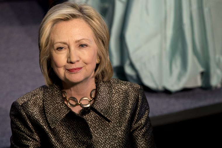 Democratic presidential candidate Hillary Rodham Clinton attends an event in Washington on April 22, 2015