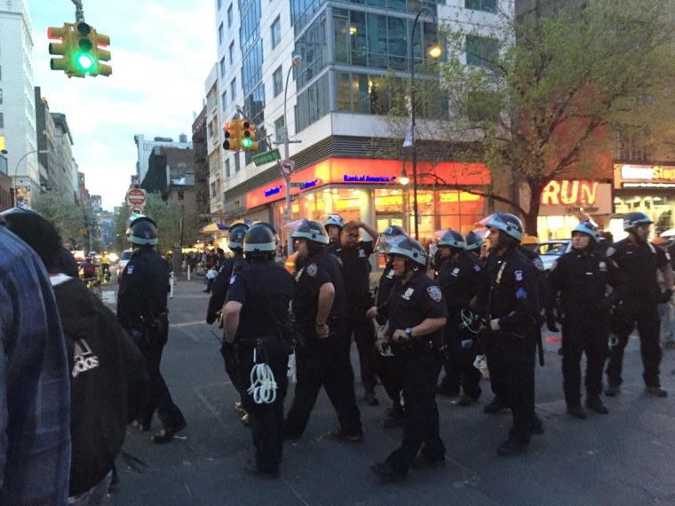 NYPD in Union Square during Black Lives Matter March.