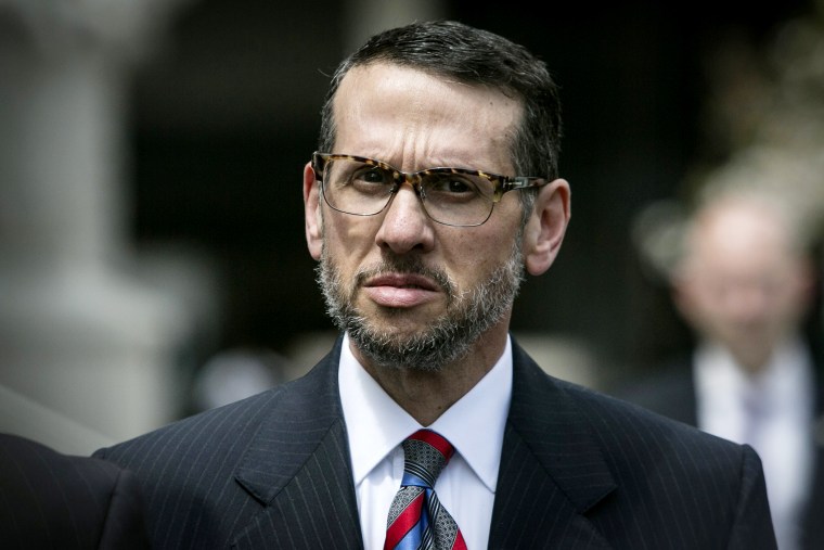 David Wildstein exits the U.S. District Court in Newark, N.J. on May 1, 2015. (Photo by Andrew Kelly/Reuters)