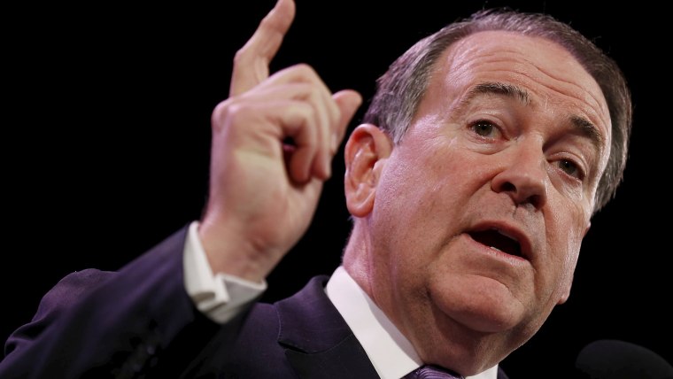 Republican Mike Huckabee speaks at the Freedom Summit in Des Moines, Iowa, in this Jan. 24, 2015 file photo. (Photo by Jim Young/Reuters)