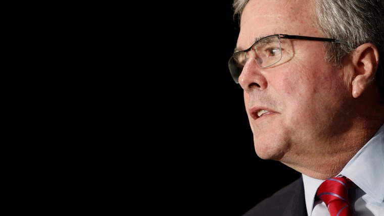 Former Governor Jeb Bush (R-FL) addresses the National Review Institute's 2015 Ideas Summit in Washington on April 30, 2015. (Photo by Jonathan Ernst/Reuters)