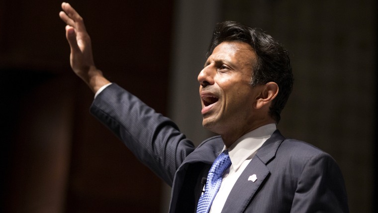 Governor of Louisiana Bobby Jindal (R-LA) waves after speaking during the Freedom Summit in Greenville, S.C. May 9, 2015. (Photo by Chris Keane/Reuters)