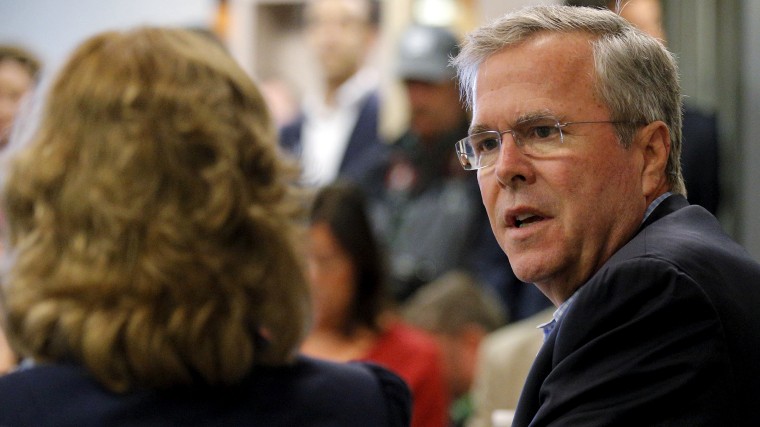 Potential 2016 Republican presidential candidate and former Florida Governor Jeb Bush speaks at a business roundtable in Portsmouth, N.H., May 20, 2015. (Photo by Brian Snyder/Reuters)