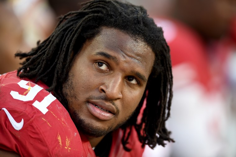Ray McDonald looks on from the bench against Washington Redskins at Levi's Stadium on Nov. 23, 2014 in Santa Clara, Calif. (Photo by Thearon W. Henderson/Getty)
