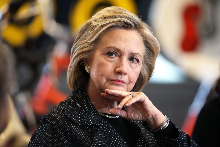 Democratic presidential hopeful and former Secretary of State Hillary Clinton hosts a small business forum with members of the business and lending communities at Bike Tech bicycle shop on May 19, 2015 in Cedar Falls, Iowa. (Photo by Scott Olson/Getty)