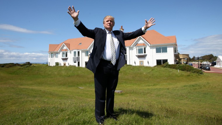Donald Trump visits Turnberry Golf Club, after its $10 Million refurbishment on June 8, 2015 in Turnberry, Scotland. (Photo by Ian MacNicol/Getty)