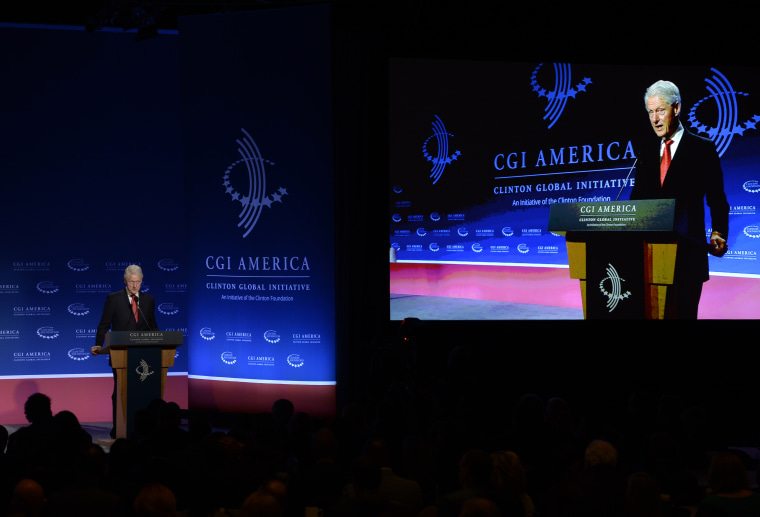Former President Bill Clinton hosts the Clinton Global Initiative (CGI America) meeting in Denver, Colo. (Photo by Kathryn Scott Osler/The Denver Post/Getty)
