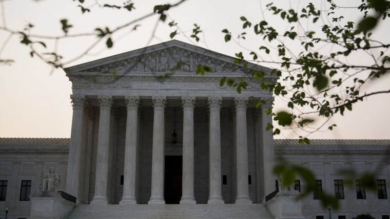 The U.S. Supreme Court stands in Washington, D.C., on June 10, 2015. (Photo by Andrew Harrer/Bloomberg/Getty)
