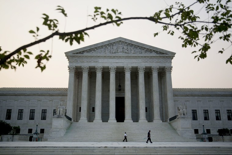 The U.S. Supreme Court stands in Washington, D.C., June 10, 2015. (Photo by Andrew Harrer/Bloomberg/Getty)