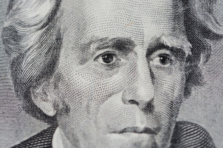 A close-up of Andrew Jackson on a $20 bill. (Photo by Alex Milan Tracy/Sipa/AP)
