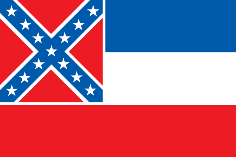 Mississippi State Flag. (Photo By Encyclopaedia Britannica/UIG/Getty)