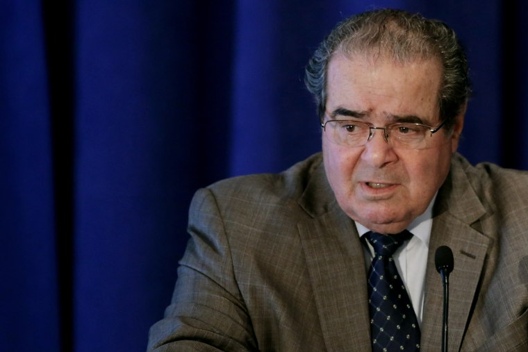 U.S. Supreme Court Associate Justice Antonin Scalia addresses the Legal Services Corporation's 40th anniversary conference luncheon Sep. 15, 2014 in Washington, DC. (Photo by Chip Somodevilla/Getty)