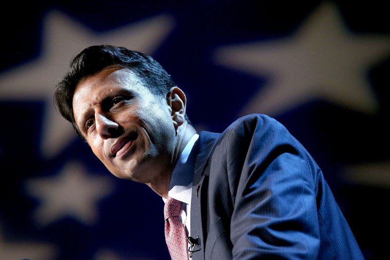 Louisiana Governor Bobby Jindal announces his candidacy for the 2016 Presidential nomination during a rally on June 24, 2015 in Kenner, La. (Photo by Sean Gardner/Getty)
