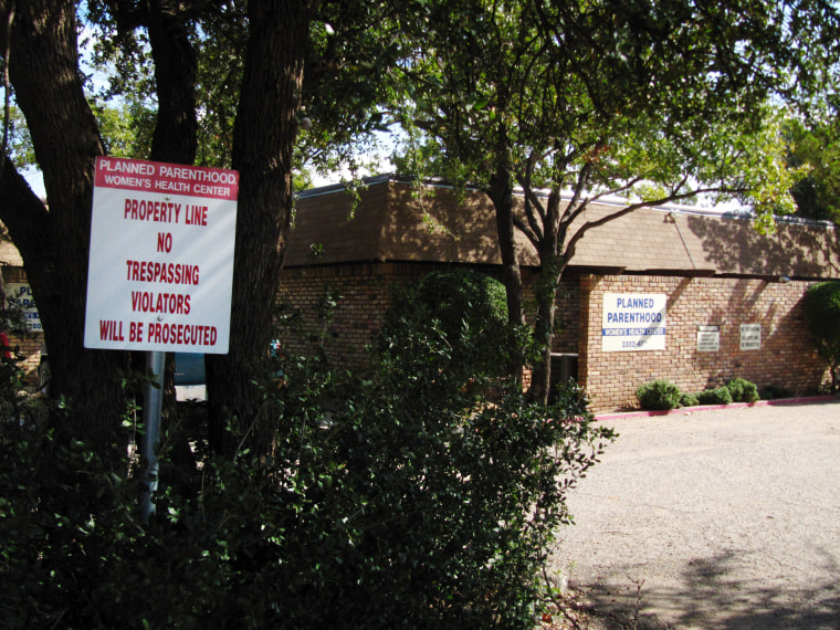 Planned Parenthood Women's Health Center in Lubbock, Texas, Oct. 28, 2013, after a federal judge ruled that new abortion restrictions passed by the Texas Legislature were unconstitutional. (Photo by Betsy Blaney/AP)