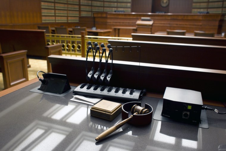 A gavel sits on a desk inside the Court of Appeals at the new Ralph L. Carr Colorado Judicial Center, which celebrated its official opening on Monday Jan. 14, 2013, in Denver.&nbsp;