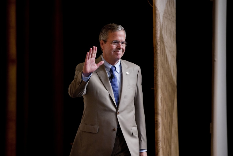 Republican presidential candidate, former Florida Gov. Jeb Bush walks on stage to speak at the Road to Majority 2015 convention in Washington, D.C., June 19, 2015. (Photo by Pablo Martinez Monsivais/AP)