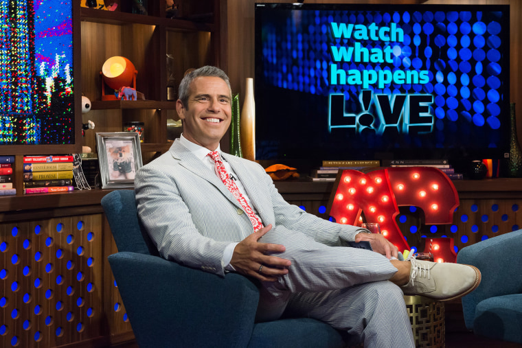 Andy Cohen on his show Watch What Happens Live (Photo by Charles Sykes/Bravo/NBCU/Getty).