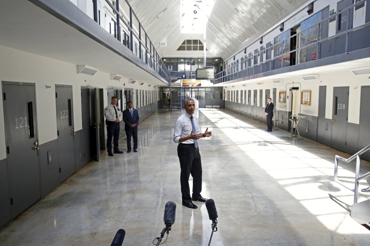 President Barack Obama speaks during his visit to the El Reno Federal Correctional Institution outside Oklahoma City July 16, 2015. (Photo Kevin Lamarque/Reuters)