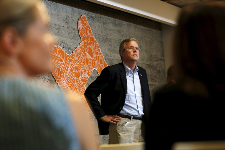 Republican presidential candidate Jeb Bush listens to a question during an appearance in San Francisco, Calif. on Jul. 16, 2015 (Photo by Robert Galbraith/Reuters).