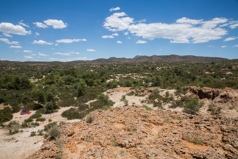 A view of what would be the site of a future block cave mine at the Oak Flat Campground in the Tonto National Forest near Superior, Arizona May 30, 2015. (Photo by Deanna Dent/Reuters)