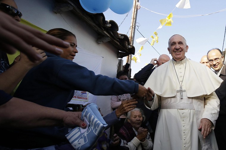 Pope Francis in Paraguay on July 12, 2015 . (Photo by  Gregorio Borgia/Pool/EPA)