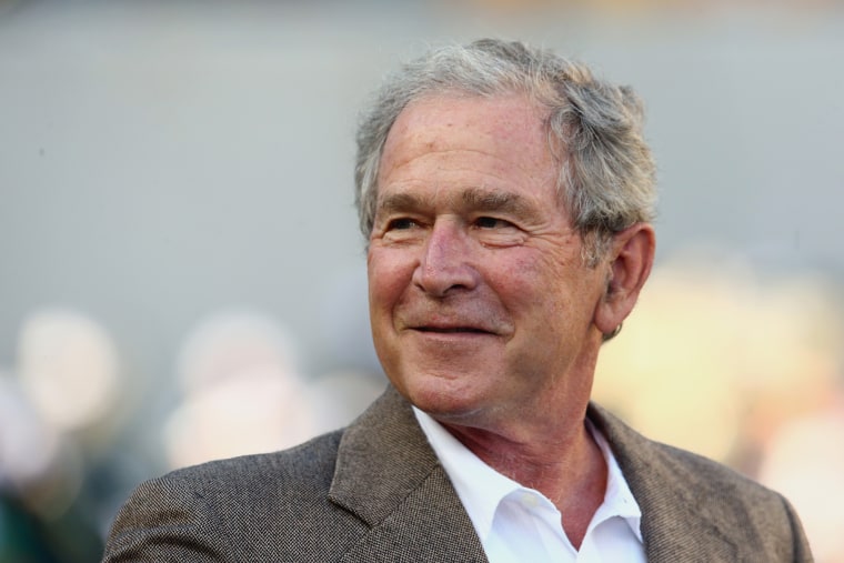 Former U.S. President George W. Bush  in Waco, Texas on Aug. 31, 2014 (Photo by Ronald Martinez/Getty).
