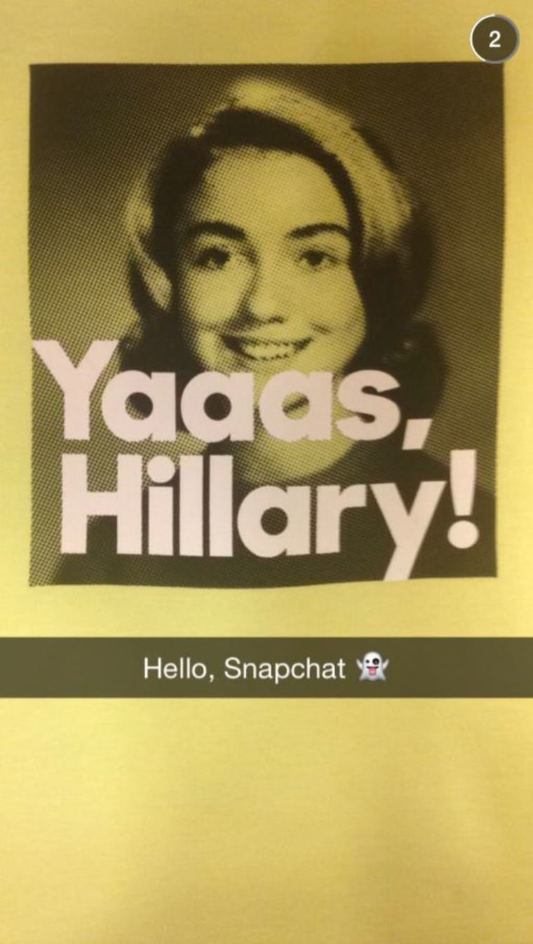 Hillary Clinton's first snapchat.