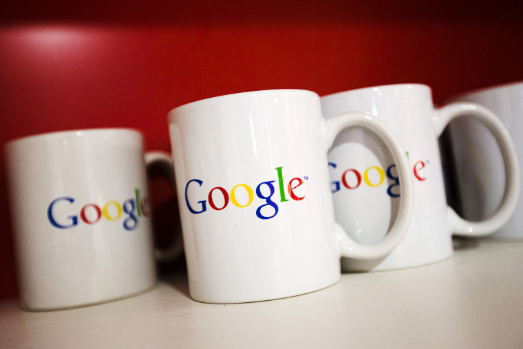 Coffee cups with Google logos (Photo by Mark Blinch/Reuters).