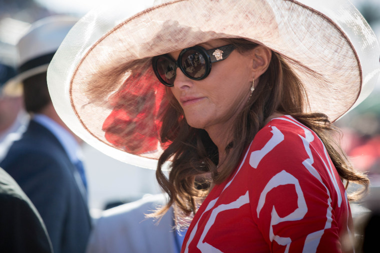 Caitlyn Jenner at The Del Mar Thoroughbred Club. (Photo by Photo by: Joel Mark/Star Max/IPx/AP)