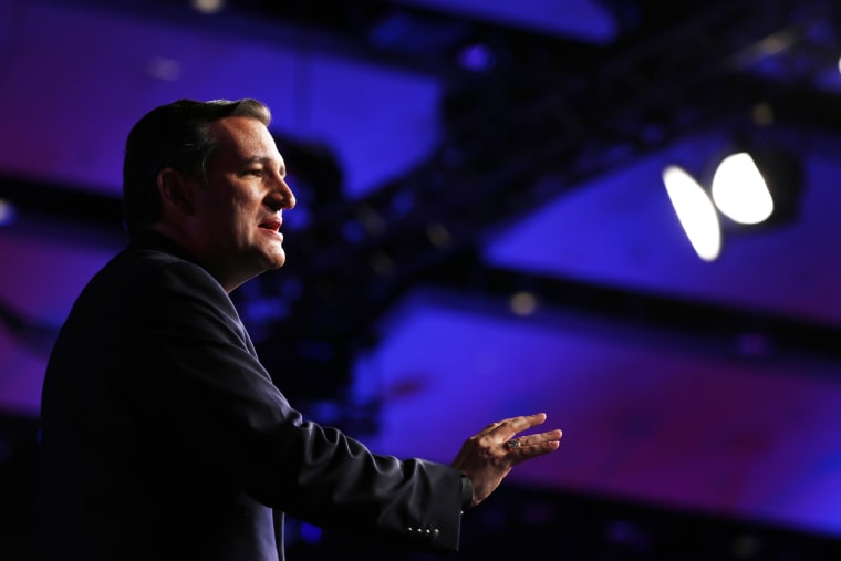 Republican presidential candidate Sen. Ted Cruz speaks at a \"Rally for Religious Liberty\" on Aug. 21, 2015, in Des Moines, Iowa. (Photo by Paul Sancya/AP)