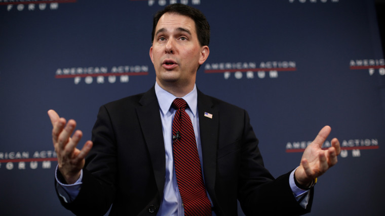 Wisconsin Governor Scott Walker speaks at the American Action Forum, Jan. 30, 2015 in Washington, DC. (Photo by Win McNamee/Getty)