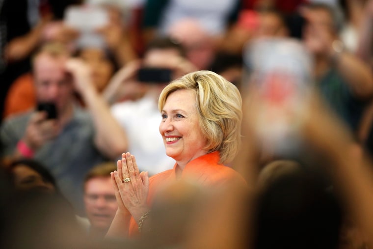 Democratic presidential candidate and former U.S. Secretary of State Hillary Clinton delivers remarks during a campaign stop at Dr. William U. Pearson Community Center on August 18, 2015 in North Las Vegas, Nev. (Photo by Isaac Brekken/Getty)