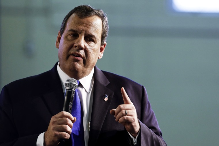 New Jersey Gov. Chris Christie announces his candidacy for the Republican presidential nomination at Livingston High School on June 30, 2015 in Livingston Twp., N.J. (Photo by Jeff Zelevansky/Getty)