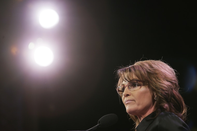 Former Alaska Gov. Sarah Palin speaks during the Freedom Summit, Jan. 24, 2015, in Des Moines, Iowa. (Photo by Charlie Neibergall/AP)
