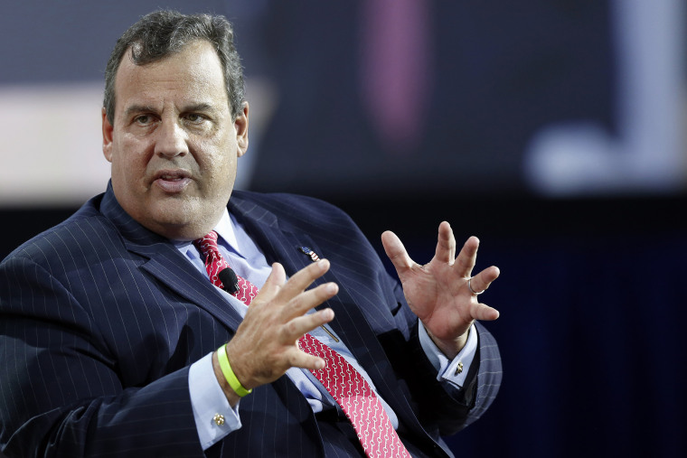 Republican presidential candidate, New Jersey Gov. Chris Christie speaks during an education summit, Wednesday, Aug. 19, 2015, in Londonderry, N.H. (Photo by Jim Cole/AP)