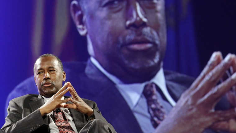 Republican presidential candidate Ben Carson speaks at the National Sheriffs' Association presidential forum on June 30, 2015, in Baltimore, Md. (Photo by Patrick Semansky/AP)