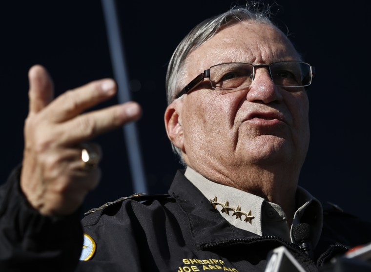 Maricopa County Sheriff Joe Arpaio speaks with the media in Phoenix, Jan. 9, 2013. (Photo by Ross D. Franklin/AP)