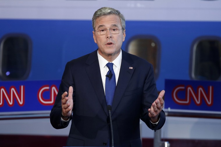 Republican U.S. presidential candidate and former Fla. Gov. Jeb Bush speaks during the second official Republican presidential candidates debate in Simi Valley, Calif. on Sept. 16, 2015. (Photo by Lucy Nicholson/Reuters)