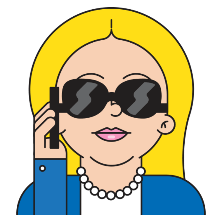 Sample Hillary Clinton emoji.