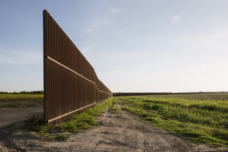 A section of the border fence ends along Avilia, off Military Highway, between Brownsville and McAllen, Texas. (Photo by Bryan Schutmaat for MSNBC)