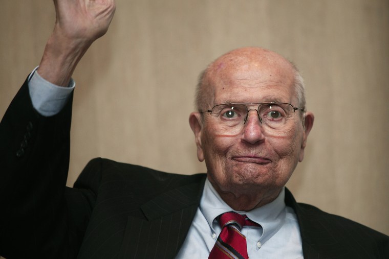 U.S. Rep. John Dingell (D-MI), 87, the longest serving member of Congress in U.S. history, announces his retirement at a luncheon Feb. 24, 2014 in Southgate, Mich. (Photo by Bill Pugliano/Getty)