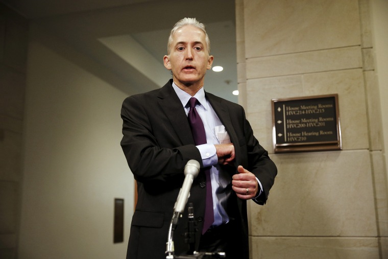 U.S. House Select Committee on Benghazi Chairman Representative Trey Gowdy (R-SC) talks to reporters at U.S. Capitol in Washington, June 16, 2015. (Photo by Jonathan Ernst/Reuters)