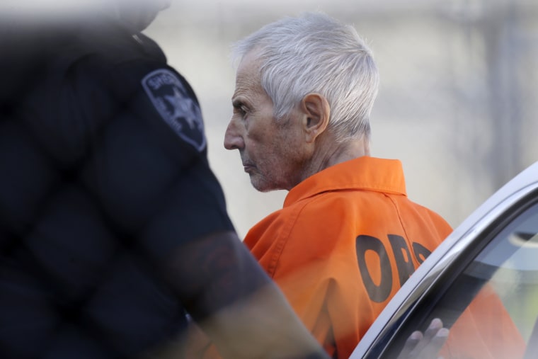 Robert Durst is escorted into Orleans Parish Prison after his arraignment in Orleans Parish Criminal District Court in New Orleans, March 17, 2015. (Photo by Gerald Herbert/AP)