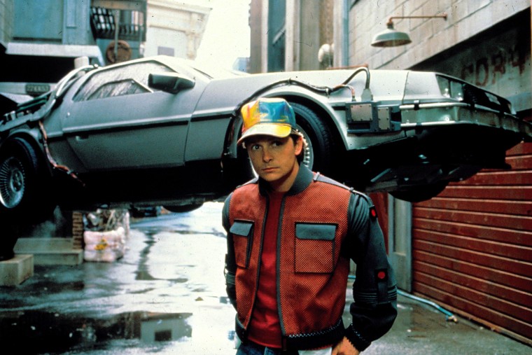 Michael J. Fox in the film \"Back to the Future Part II.\" (Photo by Moviestore/Rex Features/AP)